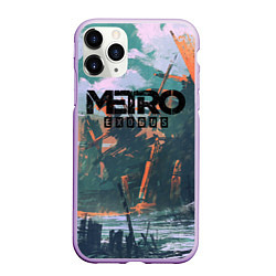 Чехол iPhone 11 Pro матовый Metro Exodus, цвет: 3D-сиреневый