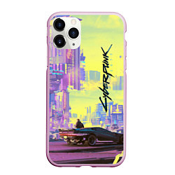 Чехол iPhone 11 Pro матовый Cyberpunk 2077, цвет: 3D-розовый