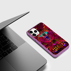 Чехол iPhone 11 Pro матовый BEAR, цвет: 3D-фиолетовый — фото 2