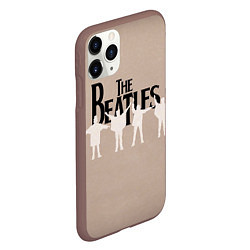 Чехол iPhone 11 Pro матовый The Beatles, цвет: 3D-коричневый — фото 2