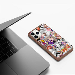 Чехол iPhone 11 Pro матовый Ahegao завихрение, цвет: 3D-коричневый — фото 2