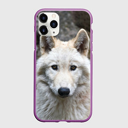 Чехол iPhone 11 Pro матовый Волк, цвет: 3D-фиолетовый