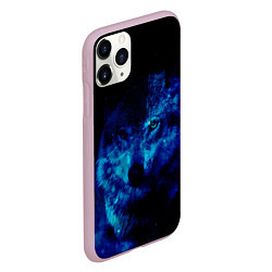 Чехол iPhone 11 Pro матовый Волк Вселенная, цвет: 3D-розовый — фото 2