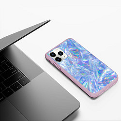 Чехол iPhone 11 Pro матовый 3d ice glitch, цвет: 3D-розовый — фото 2