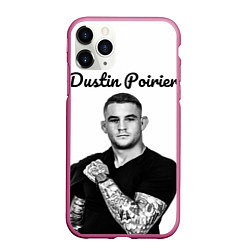 Чехол iPhone 11 Pro матовый Dustin Poirier, цвет: 3D-малиновый