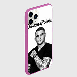 Чехол iPhone 11 Pro матовый Dustin Poirier, цвет: 3D-фиолетовый — фото 2