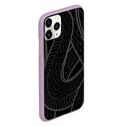 Чехол iPhone 11 Pro матовый Змеи, цвет: 3D-сиреневый — фото 2