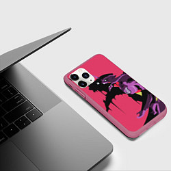 Чехол iPhone 11 Pro матовый Евангилион, цвет: 3D-малиновый — фото 2