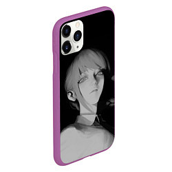 Чехол iPhone 11 Pro матовый Makima Chainsaw Man, цвет: 3D-фиолетовый — фото 2