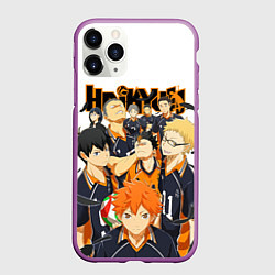 Чехол iPhone 11 Pro матовый ВОЛЕЙБОЛ!! HAIKYUU!!, цвет: 3D-фиолетовый