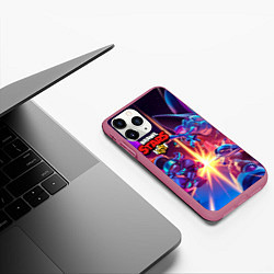 Чехол iPhone 11 Pro матовый StarrForce, цвет: 3D-малиновый — фото 2