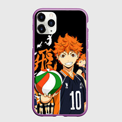 Чехол iPhone 11 Pro матовый ВОЛЕЙБОЛ!! HAIKYUU!!, цвет: 3D-фиолетовый