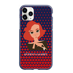 Чехол iPhone 11 Pro матовый Queens Gambit Ход Королевы, цвет: 3D-серый