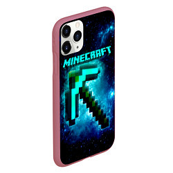 Чехол iPhone 11 Pro матовый Minecraft, цвет: 3D-малиновый — фото 2