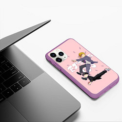 Чехол iPhone 11 Pro матовый Моб Психо 100, цвет: 3D-фиолетовый — фото 2