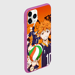 Чехол iPhone 11 Pro матовый ВОЛЕЙБОЛ!! HAIKYUU!!, цвет: 3D-фиолетовый — фото 2