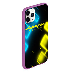 Чехол iPhone 11 Pro матовый CYBERPUNK2077 КИБЕРПАНК, цвет: 3D-фиолетовый — фото 2