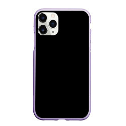 Чехол iPhone 11 Pro матовый ЧЁРНАЯ МАСКА, цвет: 3D-светло-сиреневый