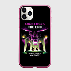 Чехол iPhone 11 Pro матовый Minecraft THE END, цвет: 3D-малиновый