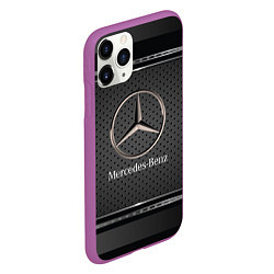 Чехол iPhone 11 Pro матовый MERCEDES BENZ МЕРСЕДЕС БЕНЗ, цвет: 3D-фиолетовый — фото 2