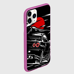 Чехол iPhone 11 Pro матовый Skyline R 34 R34 скайлайн, цвет: 3D-фиолетовый — фото 2