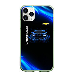 Чехол iPhone 11 Pro матовый Chevrolet, цвет: 3D-салатовый