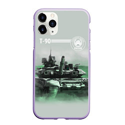Чехол iPhone 11 Pro матовый Т-90, цвет: 3D-светло-сиреневый