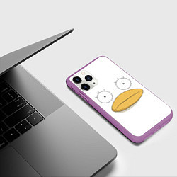 Чехол iPhone 11 Pro матовый Gintama Гинтама, цвет: 3D-фиолетовый — фото 2