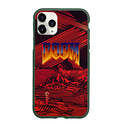 Чехол iPhone 11 Pro матовый DOOM ДУМ S, цвет: 3D-темно-зеленый