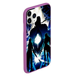 Чехол iPhone 11 Pro матовый Sword Art Online Кирито Асуна, цвет: 3D-фиолетовый — фото 2