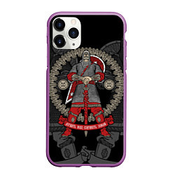 Чехол iPhone 11 Pro матовый Русский богатырь, цвет: 3D-фиолетовый
