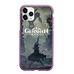 Чехол iPhone 11 Pro матовый Genshin impact Noelle, цвет: 3D-фиолетовый