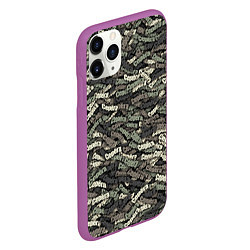 Чехол iPhone 11 Pro матовый Камуфляж - Серёга, цвет: 3D-фиолетовый — фото 2