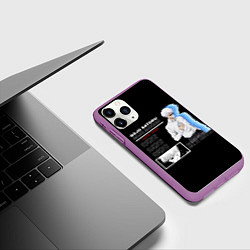 Чехол iPhone 11 Pro матовый Сатору Гото Магическая битва, цвет: 3D-фиолетовый — фото 2