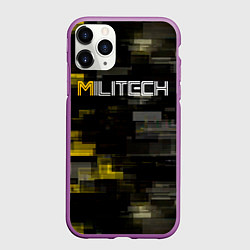 Чехол iPhone 11 Pro матовый MILITECH камуфляж Cyberpunk 2077, цвет: 3D-фиолетовый
