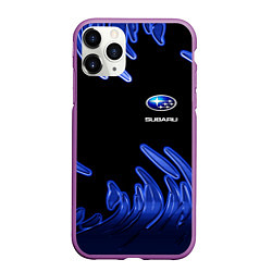 Чехол iPhone 11 Pro матовый Subaru, цвет: 3D-фиолетовый