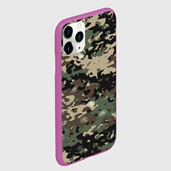 Чехол iPhone 11 Pro матовый Камуфляж Land Rover, цвет: 3D-фиолетовый — фото 2