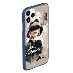 Чехол iPhone 11 Pro матовый Girl Power, цвет: 3D-тёмно-синий — фото 2