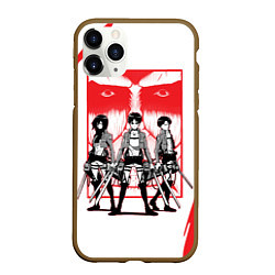 Чехол iPhone 11 Pro матовый Attack on titan Атака титан