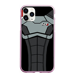 Чехол iPhone 11 Pro матовый КОСТЮМ N7 MASS EFFECT N7 М, цвет: 3D-розовый