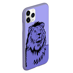 Чехол iPhone 11 Pro матовый Царь зверей, цвет: 3D-серый — фото 2