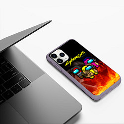 Чехол iPhone 11 Pro матовый CyberSUS 2077, цвет: 3D-серый — фото 2