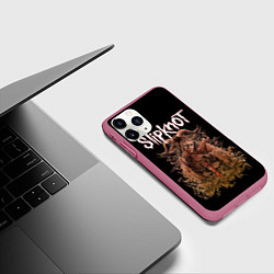 Чехол iPhone 11 Pro матовый SLIPKNOT, цвет: 3D-малиновый — фото 2