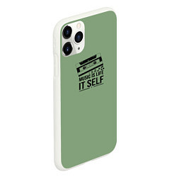Чехол iPhone 11 Pro матовый Музыка, цвет: 3D-белый — фото 2