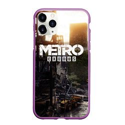 Чехол iPhone 11 Pro матовый Metro Exodus, цвет: 3D-фиолетовый