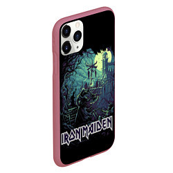 Чехол iPhone 11 Pro матовый IRON MAIDEN, цвет: 3D-малиновый — фото 2