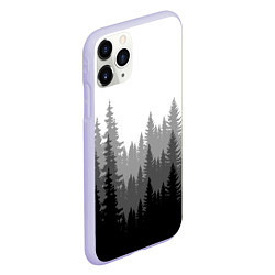 Чехол iPhone 11 Pro матовый Темный Лес, цвет: 3D-светло-сиреневый — фото 2