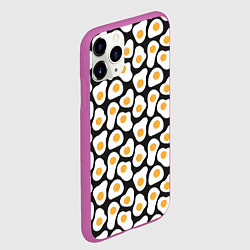 Чехол iPhone 11 Pro матовый Яичница, цвет: 3D-фиолетовый — фото 2