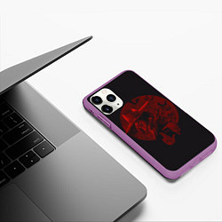 Чехол iPhone 11 Pro матовый Hellsing Хеллсинг, цвет: 3D-фиолетовый — фото 2