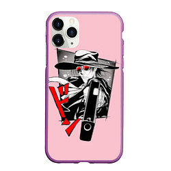 Чехол iPhone 11 Pro матовый Hellsing Хеллсинг, цвет: 3D-фиолетовый